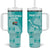 Custom South Africa Rugby Tumbler With Handle Go Champions Springboks - Teal Version - Wonder Print Shop