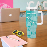 Custom South Africa Rugby Tumbler With Handle Go Champions Springboks - Teal Version - Wonder Print Shop