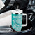 Custom South Africa Rugby Tumbler With Handle Go Champions Springboks - Teal Version - Wonder Print Shop