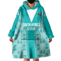 Custom South Africa Rugby Wearable Blanket Hoodie Go Champions Springboks - Teal Version - Wonder Print Shop