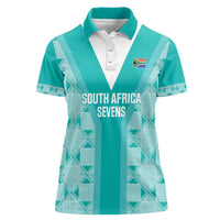 Custom South Africa Rugby Women Polo Shirt Go Champions Springboks - Teal Version - Wonder Print Shop
