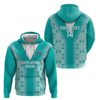 Custom South Africa Rugby Zip Hoodie Go Champions Springboks - Teal Version - Wonder Print Shop