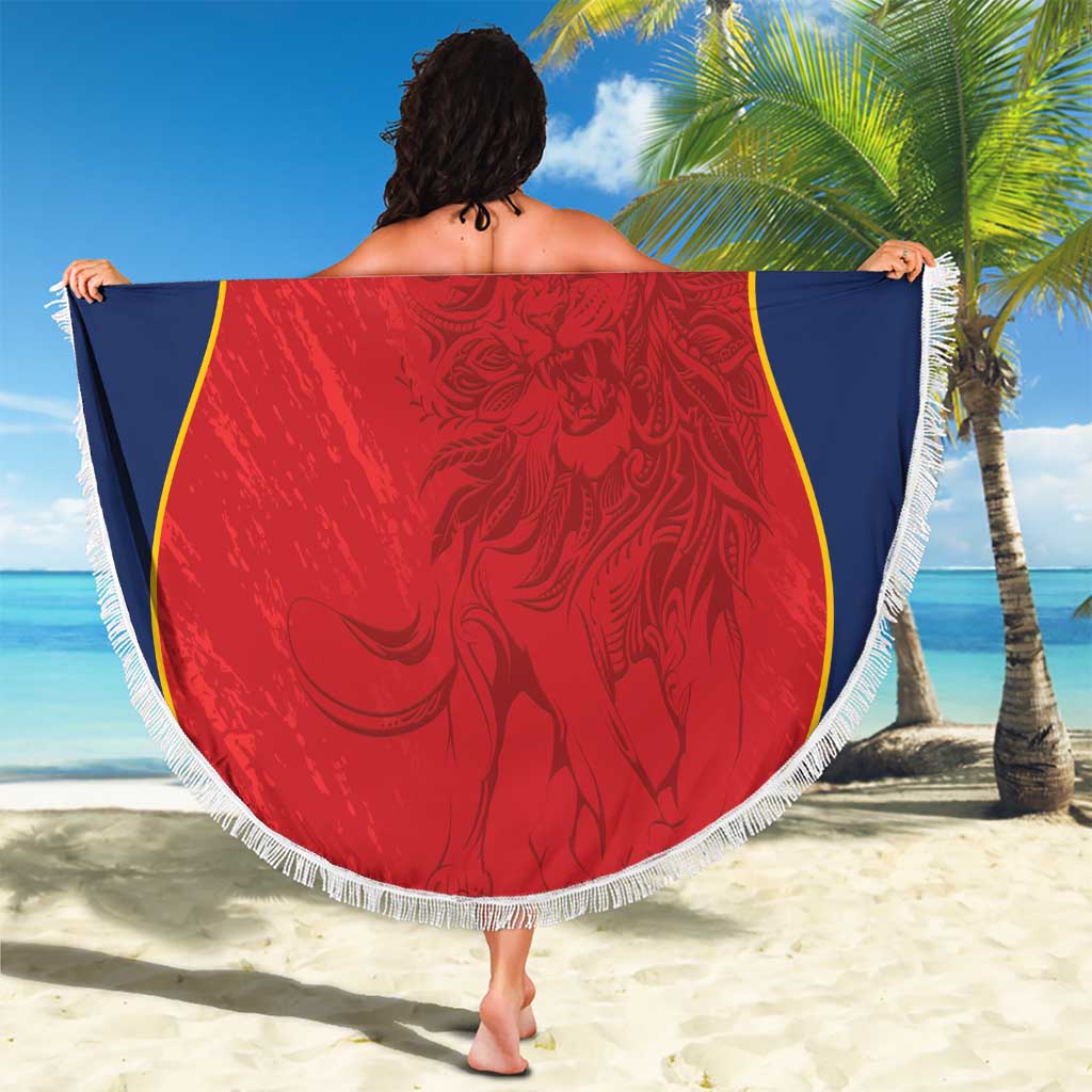 Custom Spain Rugby Beach Blanket Go Champions Lions - Wonder Print Shop