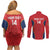 Custom Spain Rugby Couples Matching Off Shoulder Short Dress and Long Sleeve Button Shirt Go Champions Lions - Wonder Print Shop