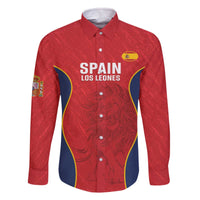 Custom Spain Rugby Family Matching Off The Shoulder Long Sleeve Dress and Hawaiian Shirt Go Champions Lions - Wonder Print Shop