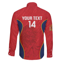 Custom Spain Rugby Family Matching Off The Shoulder Long Sleeve Dress and Hawaiian Shirt Go Champions Lions - Wonder Print Shop