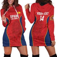 Custom Spain Rugby Hoodie Dress Go Champions Lions - Wonder Print Shop