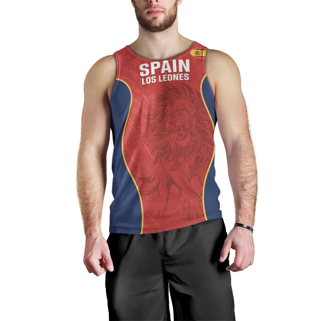 Custom Spain Rugby Men Tank Top Go Champions Lions - Wonder Print Shop