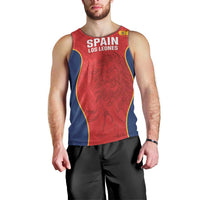 Custom Spain Rugby Men Tank Top Go Champions Lions - Wonder Print Shop