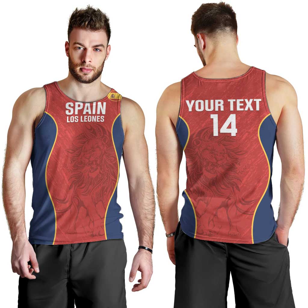 Custom Spain Rugby Men Tank Top Go Champions Lions - Wonder Print Shop