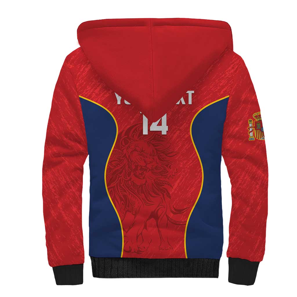 Custom Spain Rugby Sherpa Hoodie Go Champions Lions - Wonder Print Shop