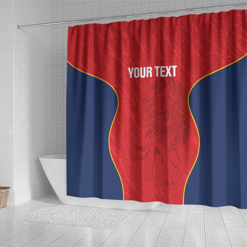 Custom Spain Rugby Shower Curtain Go Champions Lions LT14