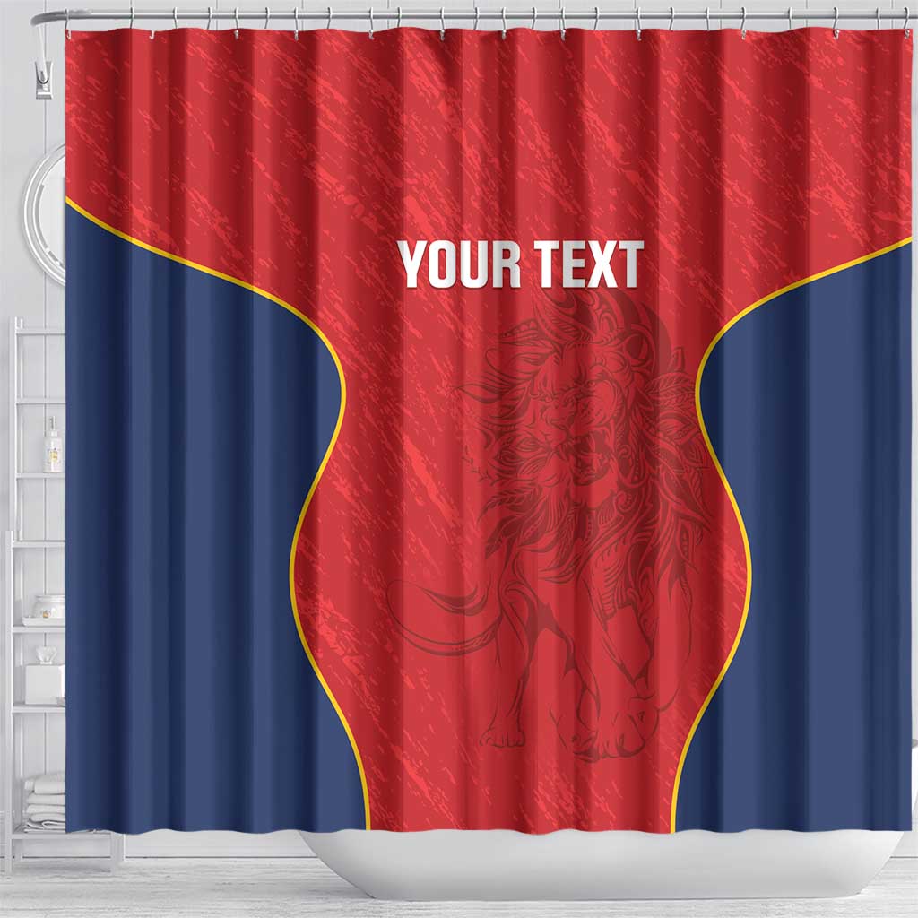 Custom Spain Rugby Shower Curtain Go Champions Lions LT14