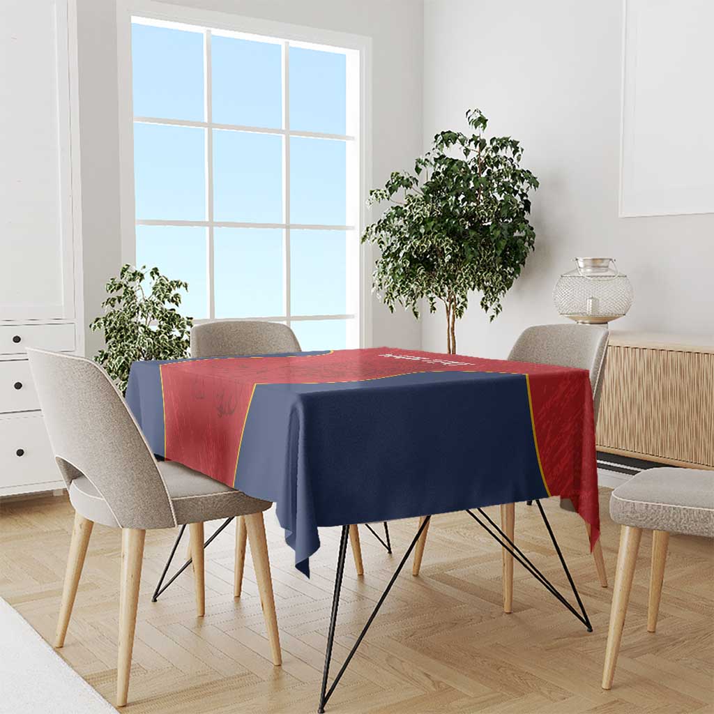 Custom Spain Rugby Tablecloth Go Champions Lions - Wonder Print Shop