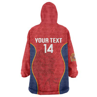 Custom Spain Rugby Wearable Blanket Hoodie Go Champions Lions - Wonder Print Shop