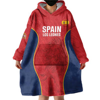 Custom Spain Rugby Wearable Blanket Hoodie Go Champions Lions - Wonder Print Shop