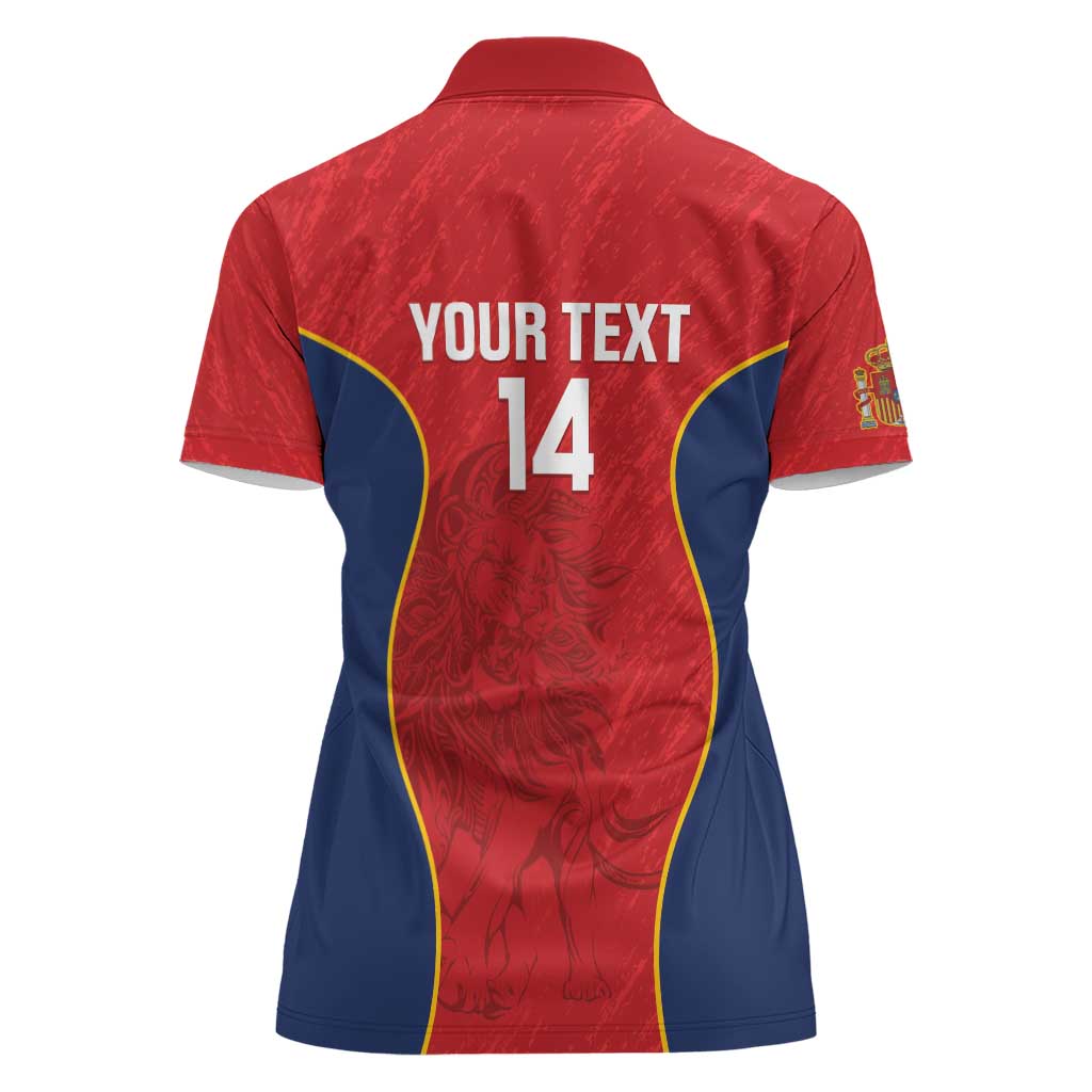 Custom Spain Rugby Women Polo Shirt Go Champions Lions - Wonder Print Shop