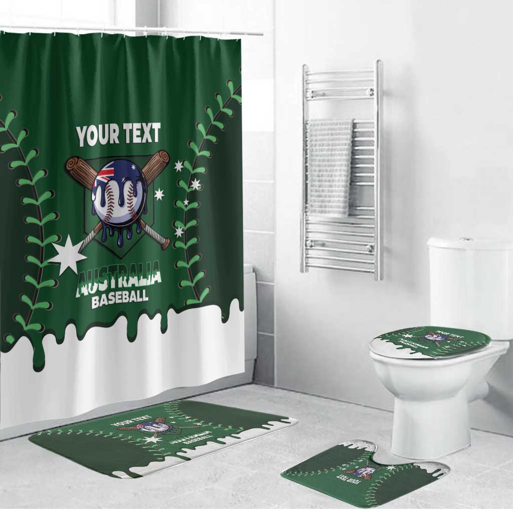 Australia 2026 Baseball Custom Bathroom Set Go Aussie Drip Style