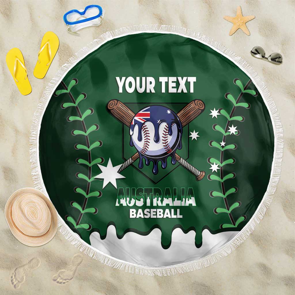 Australia 2026 Baseball Custom Beach Blanket Go Aussie Drip Style