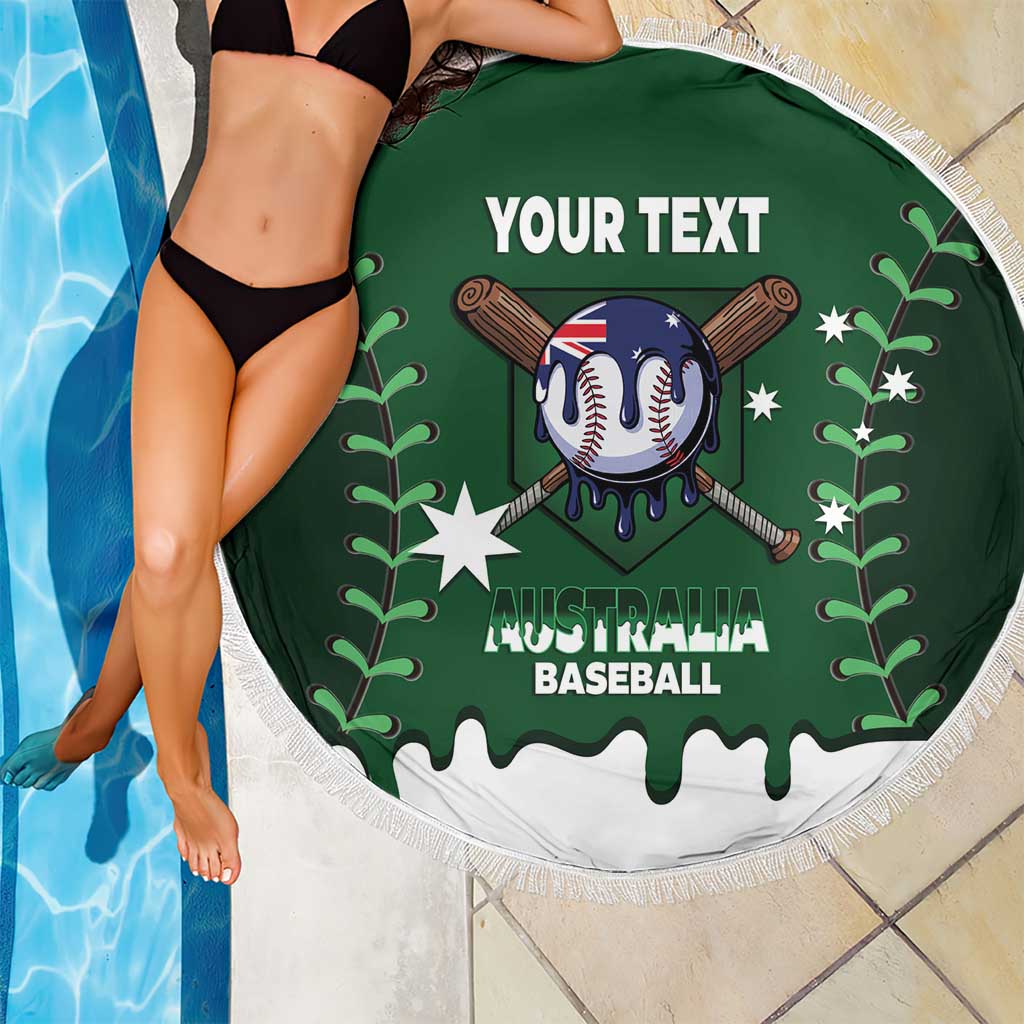 Australia 2026 Baseball Custom Beach Blanket Go Aussie Drip Style
