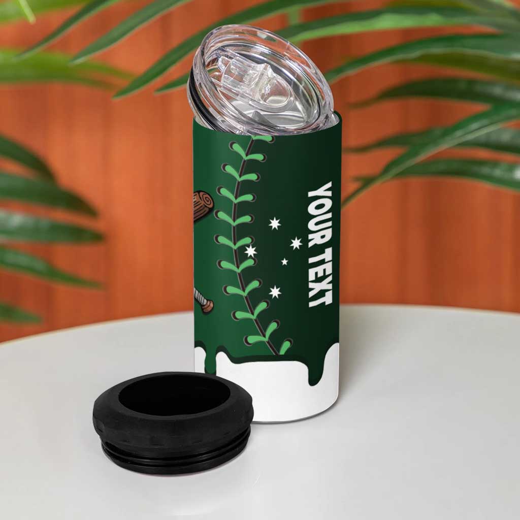 Australia 2026 Baseball Custom 4 in 1 Can Cooler Tumbler Go Aussie Drip Style