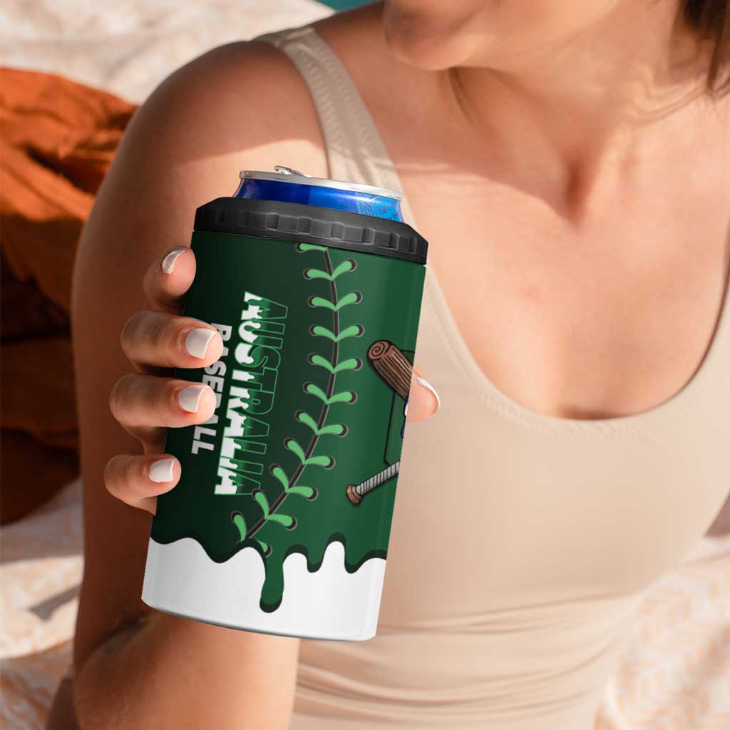 Australia 2026 Baseball Custom 4 in 1 Can Cooler Tumbler Go Aussie Drip Style
