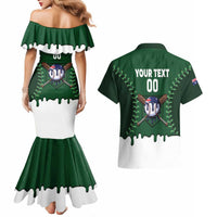 Australia 2026 Baseball Custom Couples Matching Mermaid Dress and Hawaiian Shirt Go Aussie Drip Style