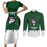 Australia 2026 Baseball Custom Couples Matching Short Sleeve Bodycon Dress and Long Sleeve Button Shirt Go Aussie Drip Style
