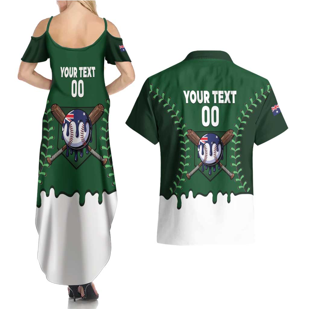 Australia 2026 Baseball Custom Couples Matching Summer Maxi Dress and Hawaiian Shirt Go Aussie Drip Style