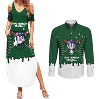 Australia 2026 Baseball Custom Couples Matching Summer Maxi Dress and Long Sleeve Button Shirt Go Aussie Drip Style