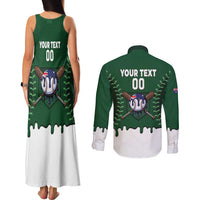 Australia 2026 Baseball Custom Couples Matching Tank Maxi Dress and Long Sleeve Button Shirt Go Aussie Drip Style