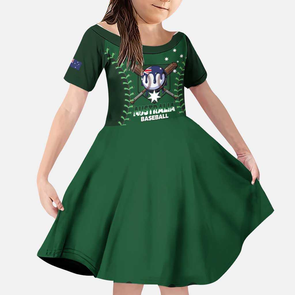 Australia 2026 Baseball Custom Family Matching Long Sleeve Bodycon Dress and Hawaiian Shirt Go Aussie Drip Style