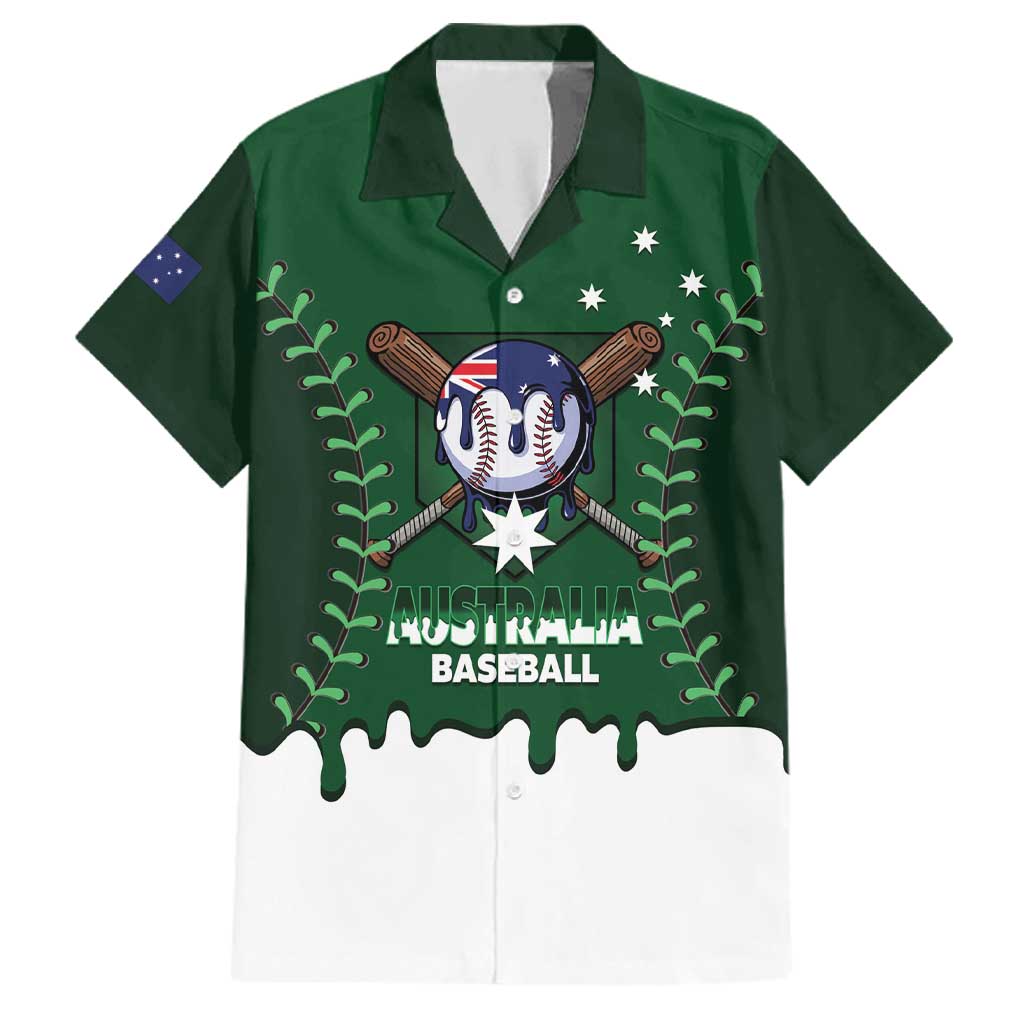 Australia 2026 Baseball Custom Family Matching Long Sleeve Bodycon Dress and Hawaiian Shirt Go Aussie Drip Style