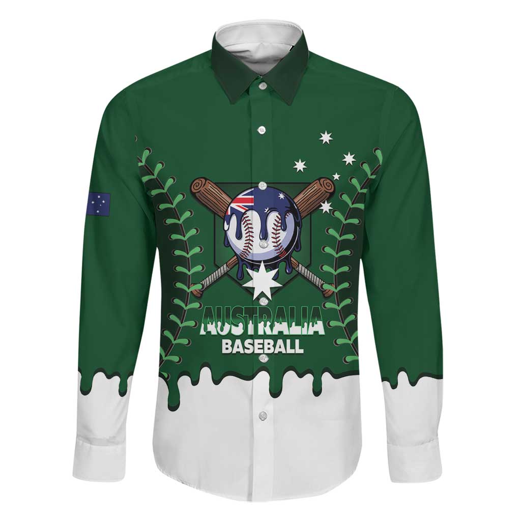 Australia 2026 Baseball Custom Family Matching Long Sleeve Bodycon Dress and Hawaiian Shirt Go Aussie Drip Style