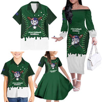 Australia 2026 Baseball Custom Family Matching Off The Shoulder Long Sleeve Dress and Hawaiian Shirt Go Aussie Drip Style