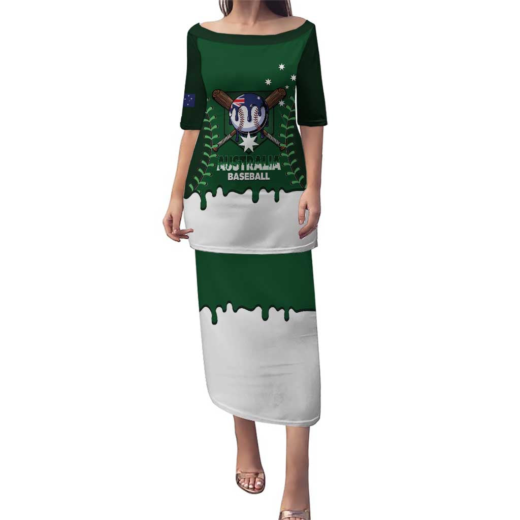 Australia 2026 Baseball Custom Family Matching Puletasi and Hawaiian Shirt Go Aussie Drip Style