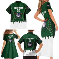Australia 2026 Baseball Custom Family Matching Short Sleeve Bodycon Dress and Hawaiian Shirt Go Aussie Drip Style