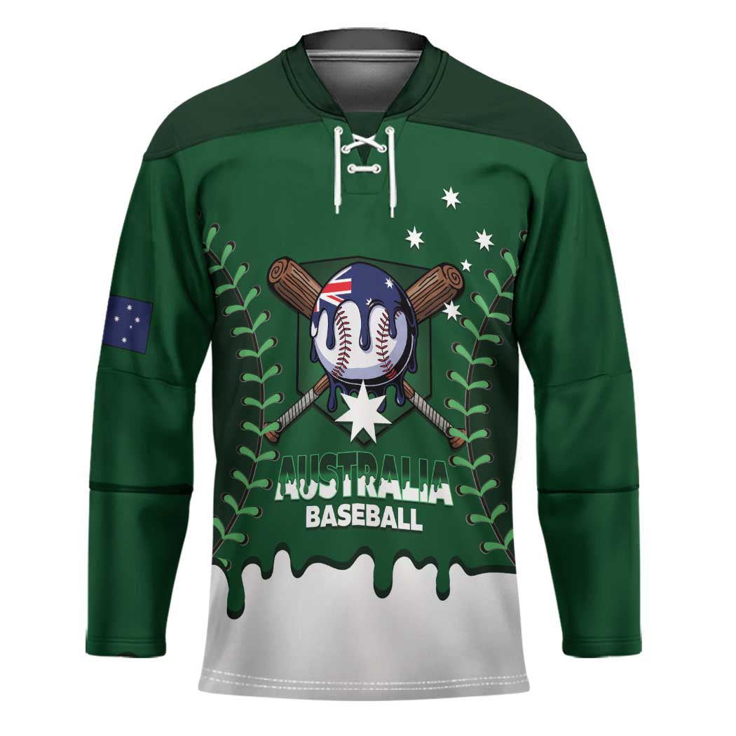 Australia 2026 Baseball Custom Hockey Jersey Go Aussie Drip Style