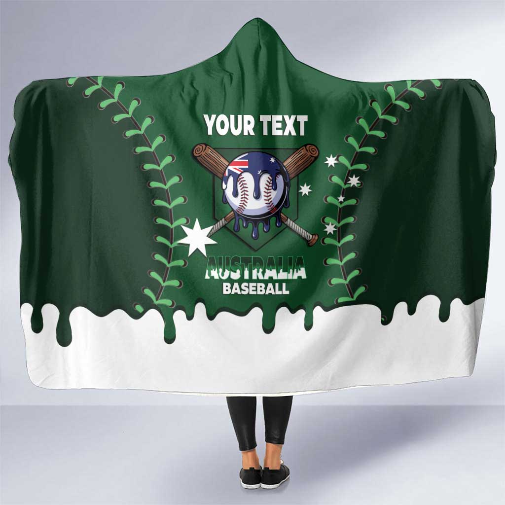 Australia 2026 Baseball Custom Hooded Blanket Go Aussie Drip Style