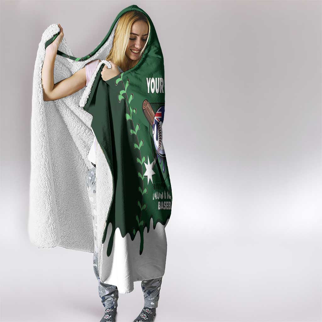 Australia 2026 Baseball Custom Hooded Blanket Go Aussie Drip Style
