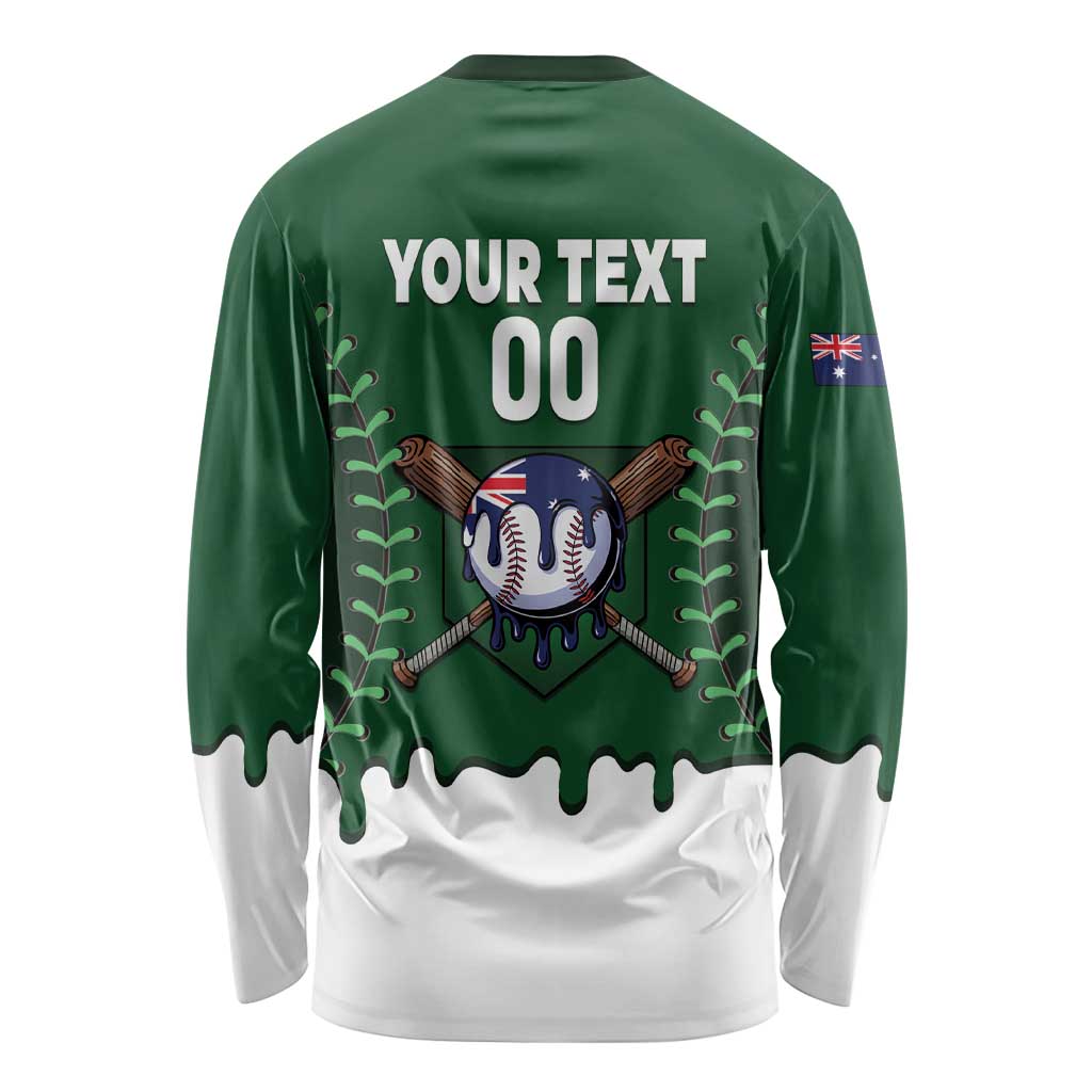 Australia 2026 Baseball Custom Long Sleeve Shirt Go Aussie Drip Style