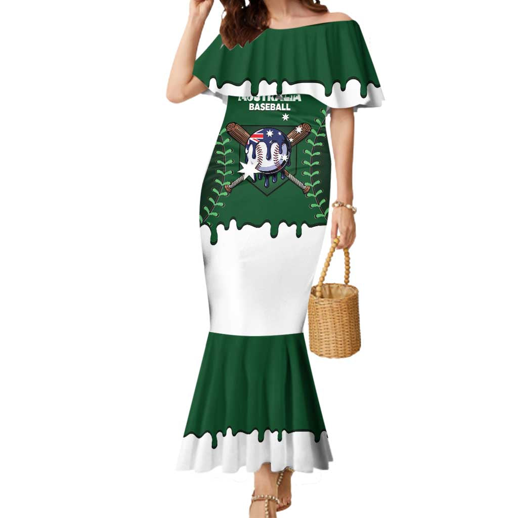 Australia 2026 Baseball Custom Mermaid Dress Go Aussie Drip Style