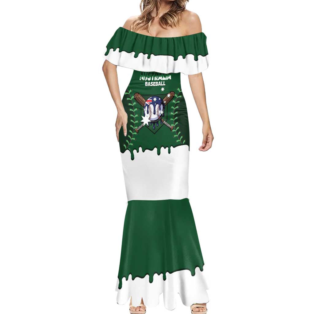 Australia 2026 Baseball Custom Mermaid Dress Go Aussie Drip Style