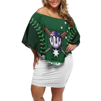 Australia 2026 Baseball Custom Off Shoulder Short Dress Go Aussie Drip Style