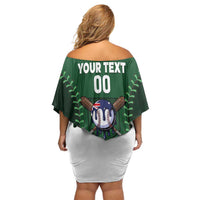 Australia 2026 Baseball Custom Off Shoulder Short Dress Go Aussie Drip Style