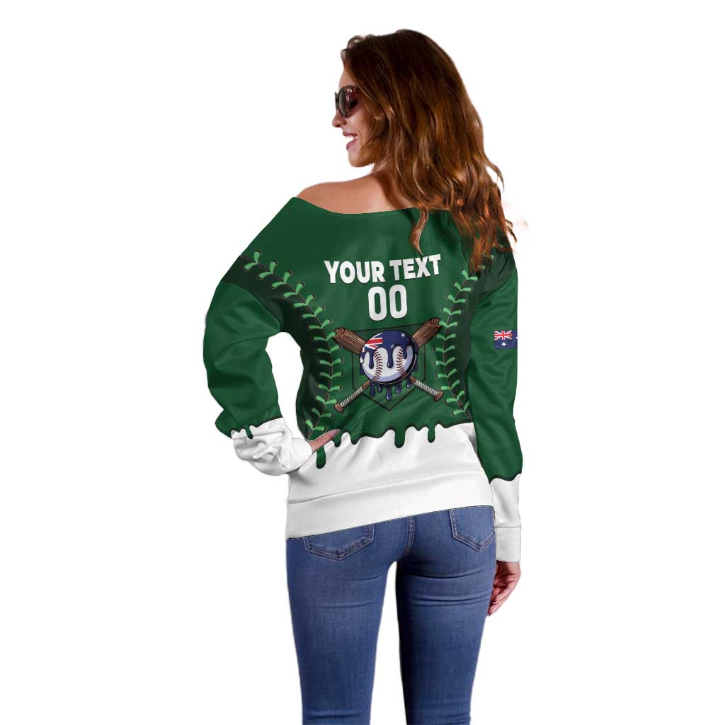 Australia 2026 Baseball Custom Off Shoulder Sweater Go Aussie Drip Style
