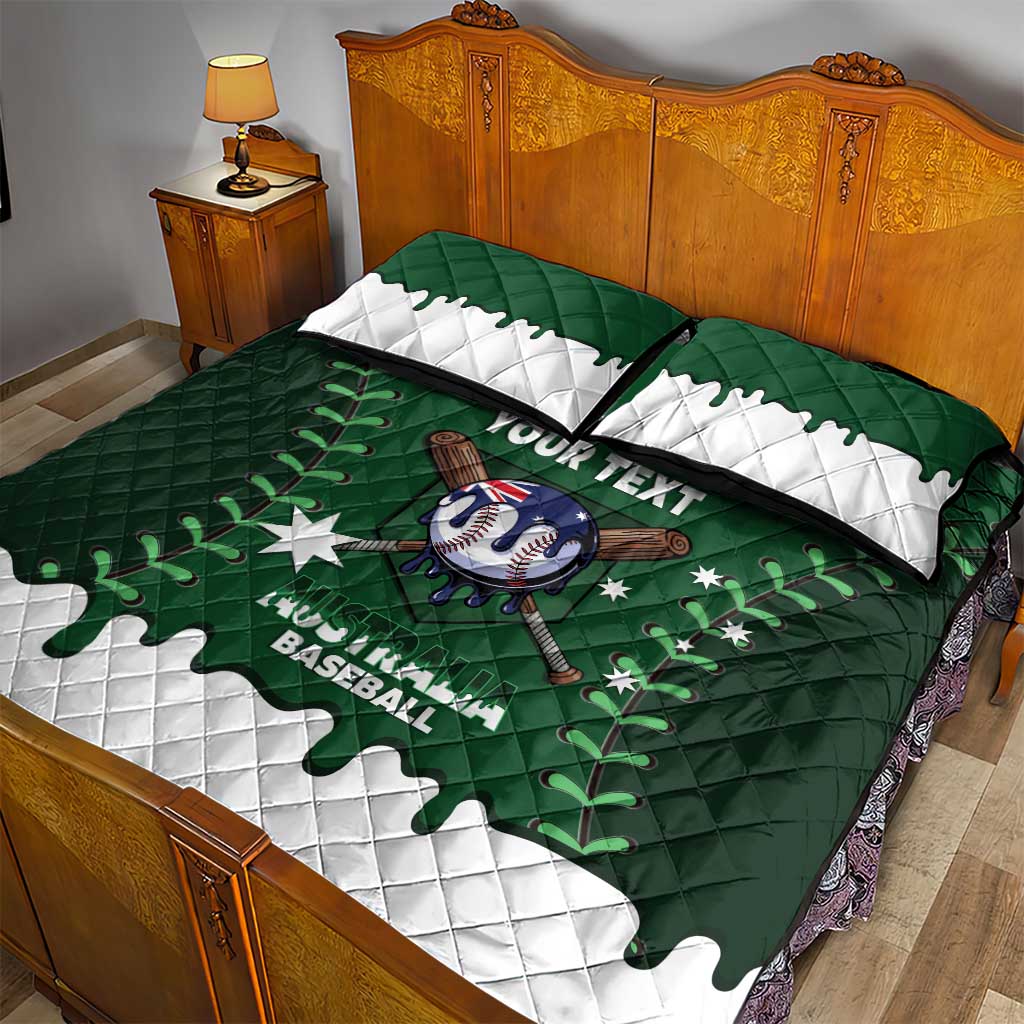 Australia 2026 Baseball Custom Quilt Bed Set Go Aussie Drip Style