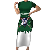 Australia 2026 Baseball Custom Short Sleeve Bodycon Dress Go Aussie Drip Style