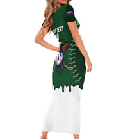 Australia 2026 Baseball Custom Short Sleeve Bodycon Dress Go Aussie Drip Style
