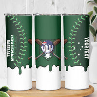 Australia 2026 Baseball Custom Skinny Tumbler Go Aussie Drip Style